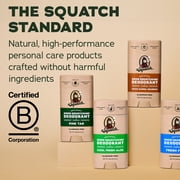 Dr. Squatch Mens Aluminum Free Deodorant, Natural Deodorant for Men, Wood Barrel Bourbon, 2.65 Oz