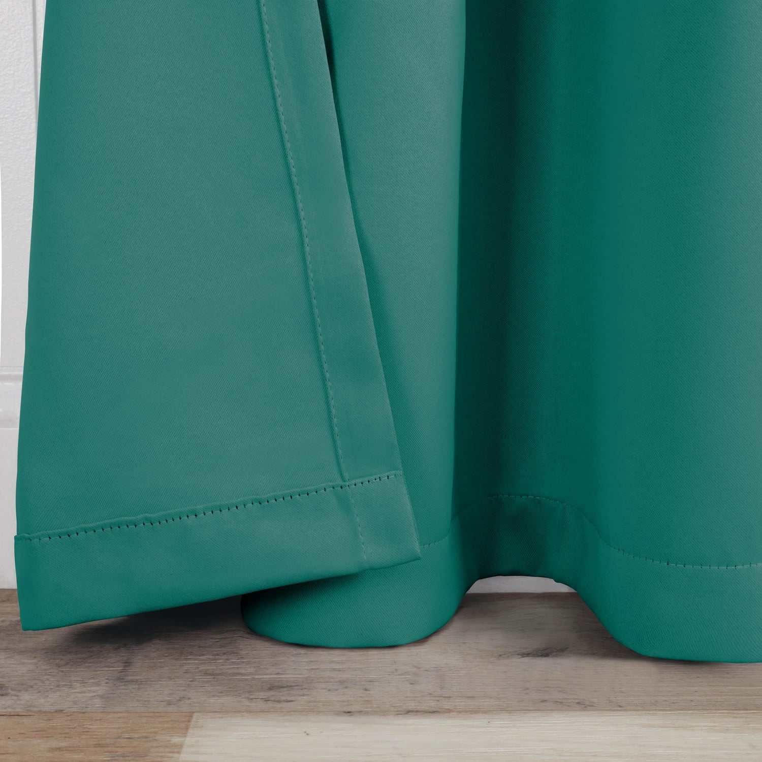 Superior Solid Blackout Curtain Set of 4, 52" x 84", Cerulean Blue