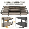thumbnail image 5 of Console Table with Storage Shelves, 70"L Modern Farmhouse Hallway Table Narrow Sofa Entryway Table for Living Room, Gray, 5 of 7