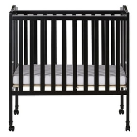 Delta Children Folding Portable Mini Crib With Mattress Natural
