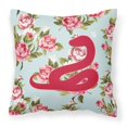 thumbnail image 1 of Caroline's Treasures BB1124-RS-BU-PW1414 Serpent Shabby Chic Bleu Roses Coussin Décoratif Grand Multicolore, 1 of 4