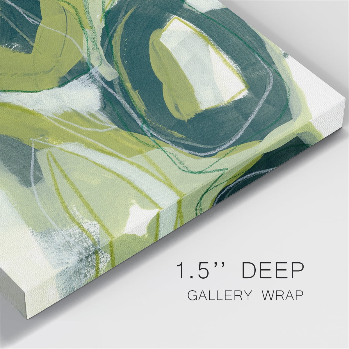 Wexford Home Verdigris Motion II-Premium Gallery Wrapped Canvas, 24" x 24" - Ready to Hang