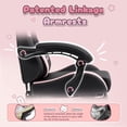 thumbnail image 5 of Dowinx Gaming Chair Cute with Cat Ears and Massage Lumbar Support, Ergonomic Computer Chair for Girl with Footrest and Headrest, Comfortable Reclining Game Chair 290lbs for Adult, Teen, Black, 5 of 8