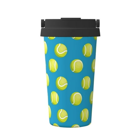 

Junzan Ball Tennis for Stainless Steel Vacuum Insulated Tumbler - Reusable Insulated Cold Brew Iced Coffee Cup Thermos -Gifts for Women Men Him Her