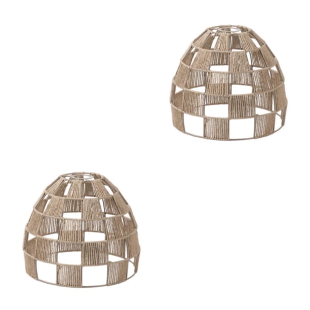 Bewildely Decoración de pantalla de lámpara colgante tejida para dormitorio, comedor, sala de estar Type5 NO5
