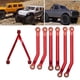 thumbnail image 3 of de eslabones de chasis de aleación de aluminio de 7 piezas, barra de acoplamiento para Axial SCX24 1/24 RC Crawler, piezas de repuesto, modelo rojo Yotijar varilla de enlace del coche rc, 3 of 8