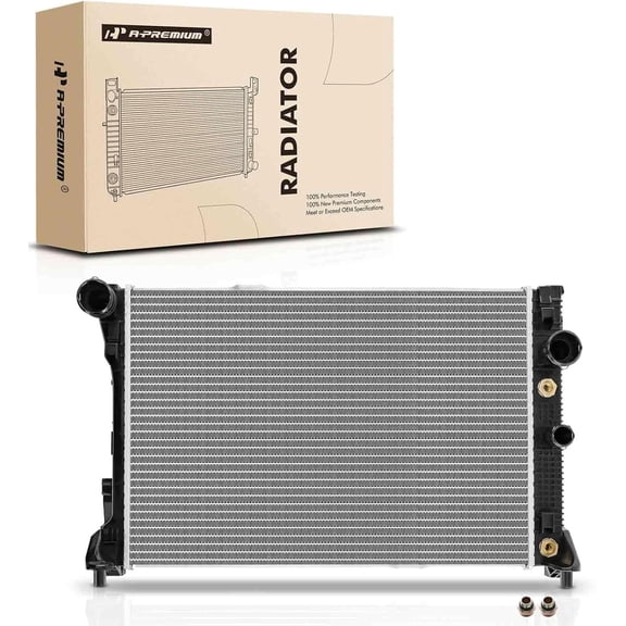 A-Premium Engine Coolant Radiator Assembly with Transmission Oil Cooler Compatible with Mercedes-Benz C300 C350 E250 E350 E400 E550 GLK250 GLK350 CLS400, Automatic Transmission, Replace# 2045001203
