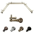thumbnail image 1 of Cornelia 13/16" Double Bay Window curtain rod Adjustable 20"-36", 38"-72" - Antique Brass, 1 of 4