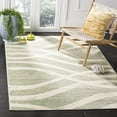 thumbnail image 2 of Safavieh Adirondack Collection ADR125X Modern Wave Distressed Non-Shedding Stain Resistant Living Room Bedroom Area Rug, 3' x 5', Sage / Cream, 2 of 4