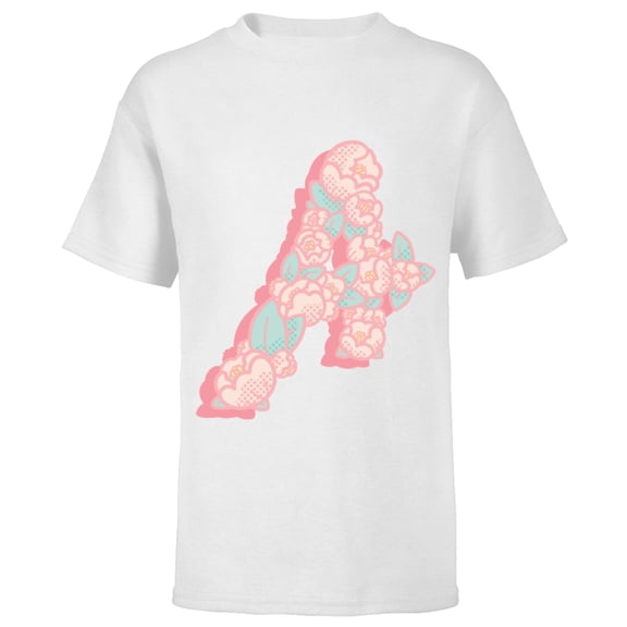 Marvel Avengers Logo Floral - Short Sleeve T-Shirt for Kids ā Customized-White