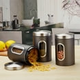thumbnail image 2 of 3pcs/set Food Storage Container Food Storage Set with Lids Grain Storage Tank with Transparent View, 2 of 8