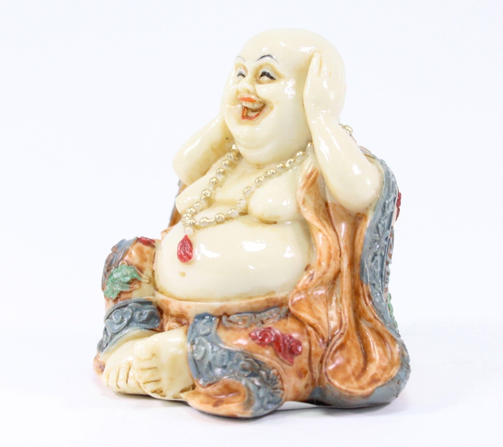 Feng Shui Hear No Evil Happy Face Laughing Buddha Figurine Home Decor Statue