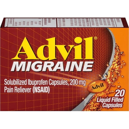 Advil Migraine Liquid Filled Capsules - 20 ct, Pack of 6