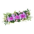 thumbnail image 4 of Archivo de la boda Arreglos de flores, decoraciones de guirnaldas de adornos rústicos, botín de flores artificiales para la boda en el hogar de morado oscuro, 4 of 8