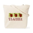 thumbnail image 2 of CafePress - Apple Teacher Tote Bag - Unisex Canvas Tote Bag, Beige, 1-Piece, 2 of 8