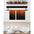 thumbnail image 3 of Burnt Orange Black Ombre Kitchen Dish Towels for Drying Dishes Set of 3, Modern Abstract Striped Gradient Waffle Weave Microfiber Hand Tea Bathroom Towels Quick Dry & Absorbent Towel 15.7x23.6, 3 of 7