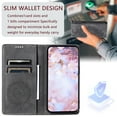 thumbnail image 6 of SaniMore for Google Pixel 7 Case, PU Leather Embosed Mandala Flower Wallet Protective Phone Cover Card Slots Pocket Purse Women Men Kickstand Vintage Shockproof Anti-fall Shell, Grey, 6 of 9