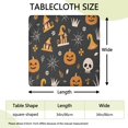 thumbnail image 2 of Happy Halloween Tablecloth with Elastic Edge Wrinkle Resistant Washable Pumpkin Spooky Square Table Covers Table Cloths for Halloween Birthday Wedding Graduation (34x34in), 2 of 6