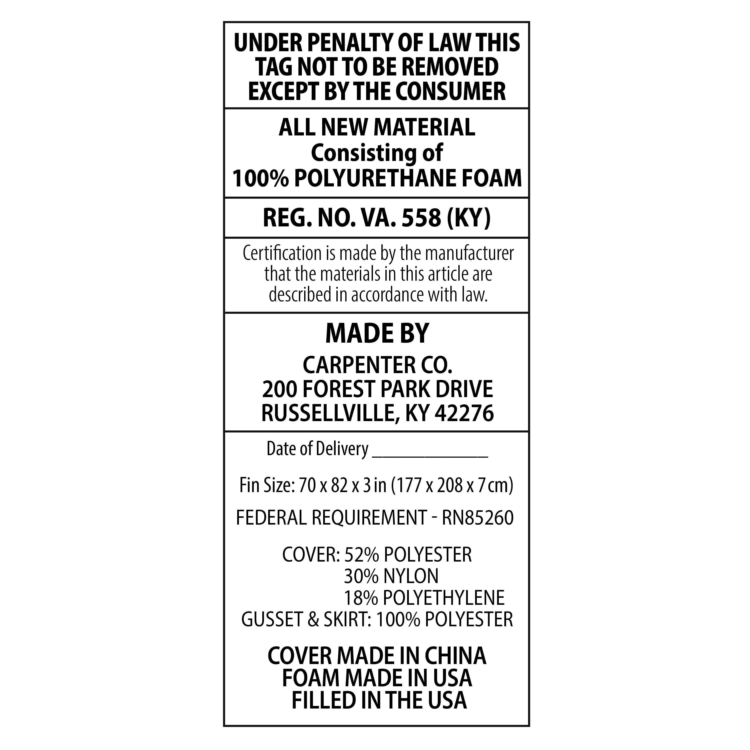 TruCool 3" Mattress Topper featuring Serene Foam, California King