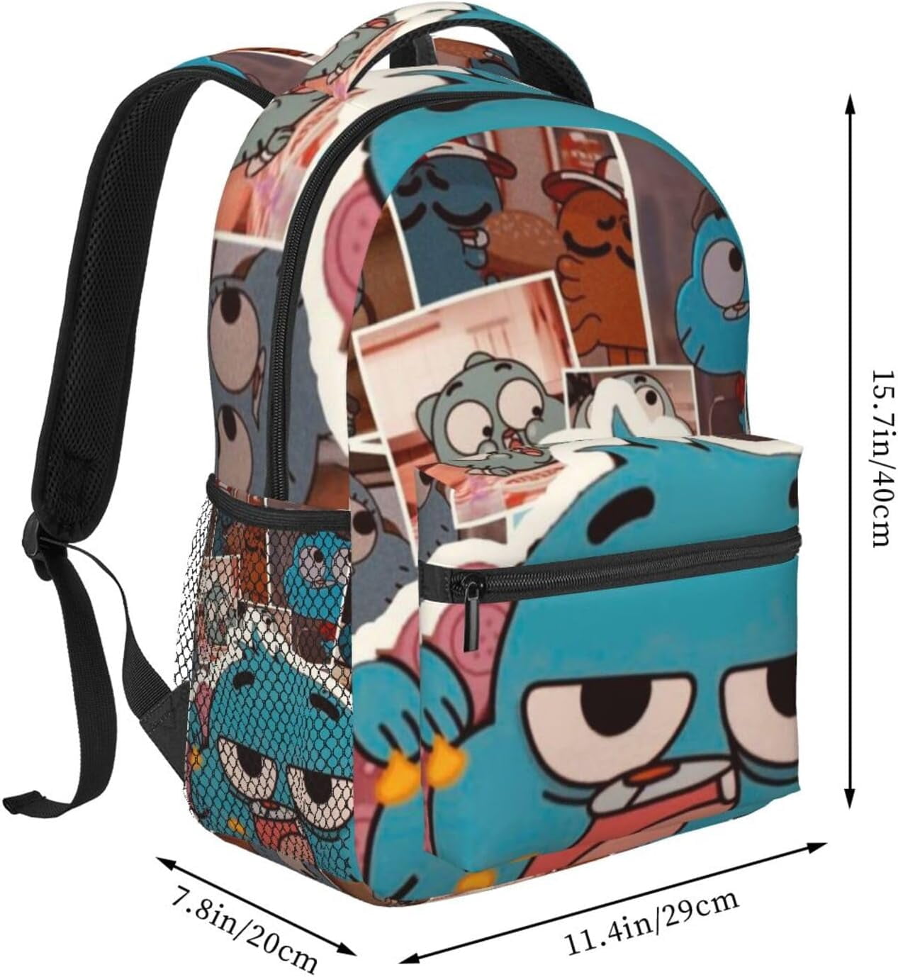 Orange Cartoon Backpack The Amazing Anime World Of Gumball 
