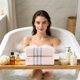 thumbnail image 4 of Toalla suave y absorbente de terciopelo para el baño de residencias estudiantiles | Toalla facial de secado rápido para uso diario, 4 of 6