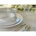 thumbnail image 5 of OCCASIONS 240 Pieces Pack,(120 Guests) Heavyweight Premium Wedding Party Disposable Plastic Plates Set -120 x 10.5'' Dinner + 120 x 7.5'' Salad / Dessert (Diamond White & Silver), 5 of 6