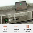 thumbnail image 3 of GUNAITO Full Bed Frame with 2 Drawers Headboard Platform Bed Frame with LED Lights Charging Station Gray, 3 of 5