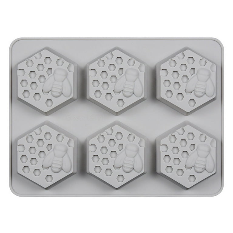 6 bee-shaped silicone soap molds, oval handmade soap silicone molds,  flowers and honeycomb-shaped DIY