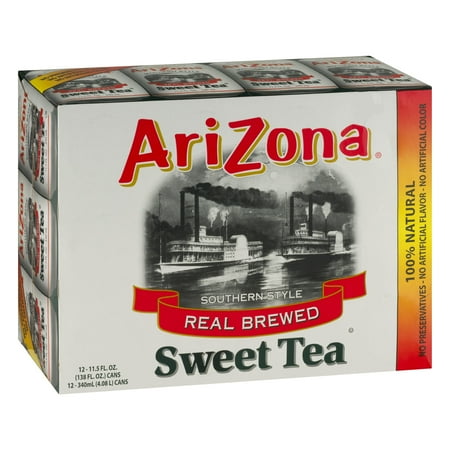 (2 Pack) Arizona Iced Tea, Southern Style Real Blend Sweet Tea, 11.5 Fl Oz, 12 (Best Bottled Sweet Tea)