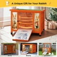 thumbnail image 5 of 24'' Heated Small Rabbit Hutch for Winter, Cat House Outdoor Indoor with Warm Liner, Waterproof Structure, Suitable for Cats, Rabbits, Small Pets (Orange), 5 of 11