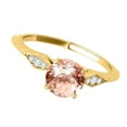 thumbnail image 3 of Mauli Jewels Rings for Women 0.85 Carat Diamond And Moragnite Ring 4-prong 14K Yellow Gold, 3 of 7