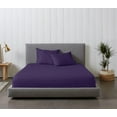 thumbnail image 4 of Pure Organic Cotton Sheets - Queen XL Size, Plum Color, Bedsheet 1000-Thread-Count, 15 inch Deep Pockets, 4 of 7