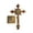 Gold, variant on ZPAQI Cross Shaped LED Night Lamp Church Ornament Standing Catholic Crucifix Statue