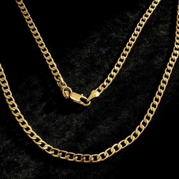 14K Gold Filled Cuban Link Chain Necklace 8mm 22 Inch Unisex