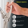 thumbnail image 4 of Shower Head Holder for Handheld Showerhead, Nickel Shower Arm Mount to Connect a Shower Arm and Shower Hose, 4 of 4