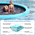 thumbnail image 4 of Danrelax 10FT Sunchill Round Inflatable Float Ring for Adults, Heavy Duty Hammock Pool Lounger with Pump, for Lake, Ocean & Pool, 4 of 8