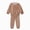 Khaki, variant on Gerichy Kids Toddler Pajamas Boys Girls Fleece Pajama Set Winter Warm Sleepwear Pjs Set Plush Tops Pants Outfits Loungewear 2T-10T