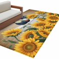 thumbnail image 6 of Bathing Roosters Area Rug 4x6 Washable Rug Non Slip Countryside Sunflower Vintage Burlap Large Area Rug Indoor Floor Carpet for Entryway Bedroom Kitchen Living Room Home Office Dining Room Nursery, 6 of 8