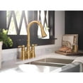 thumbnail image 3 of Moen Weymouth Two Handle Brush Gold Pull-Down Kitchen Faucet, 3 of 10