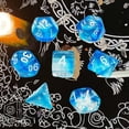 thumbnail image 4 of lionlar Set of 7 Acrylic Polyhedral Dice Party Favors Novelty for Rpg blue, 4 of 9