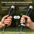 thumbnail image 2 of Golf Grip Trainer,snap-on golf grip trainer,Golf Grip Training Aid,Golf Swing Trainer Correcting Left and Right Hand Positions,Helps Train Correct Hand Position, 2 of 6