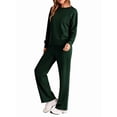 thumbnail image 3 of Traje de Dos Piezas para Mujer: Sudadera de Larga y Pantalón de Otoño. Traje Informal. Verde Oscuro S, 3 of 9