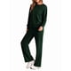 thumbnail image 3 of Traje de Dos Piezas para Mujer: Sudadera de Larga y Pantalón de Otoño. Traje Informal. Verde Oscuro S, 3 of 9