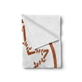 thumbnail image 2 of Texas Star Soft Flannel Fleece Blanket, Barbed Wire Style Star in a Circle Western Themed Monochrome Motif Borders, Cozy Plush for Indoor and Outdoor Use, 50" x 60", Brown and White, by Ambesonne, 2 of 6