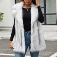 thumbnail image 4 of Jamicy Furry Vest for Women Faux Fur Vest Winter Warm Short Coat Fluffy Shaggy Sleeveless Jacket Fashion Casual Fuzzy Outerwear, 4 of 9