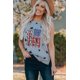 thumbnail image 2 of ABPHQTO Camiseta sin mangas con estampado de estrellas de la bandera estadounidense a juego de la familia gris para mujer, 2 of 4