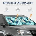 thumbnail image 3 of Kdxio Blue Floral With Butterflies Print 2-Piece Sun Shade Front Windshield - Foldable Car Front Window Sunshades For Most Sedans Suv Truck, 3 of 6
