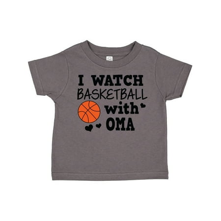 

Inktastic I Watch Basketball with Oma Gift Toddler Boy Girl T-Shirt