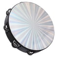 thumbnail image 5 of 10in Hand Held Drum Double Row Jingles ABS Reflective Laser Tambourine Percussion, 5 of 8