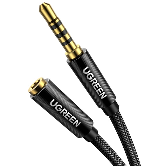 UGREEN 3.5mm Audio Extension Cable, TRRS Male to Female Aux Cable, Braided Stereo Headphone Extension Cord for Car, PC, Speaker